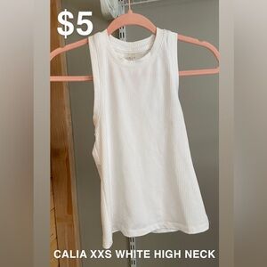 White High Neck Tank